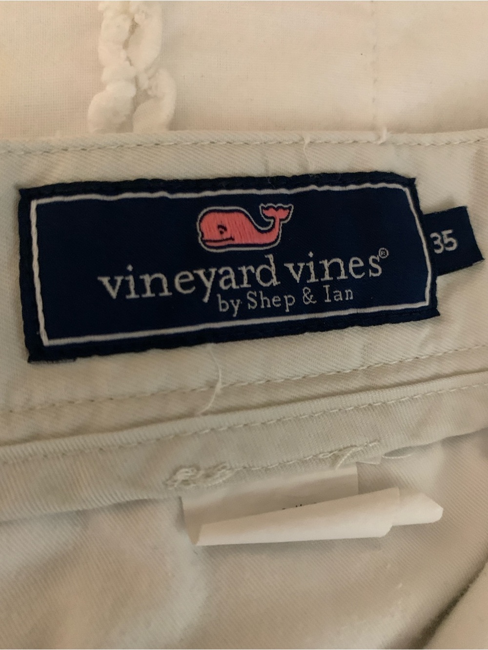 Vineyard Vines Cream Chino Shorts with Subtle Logo